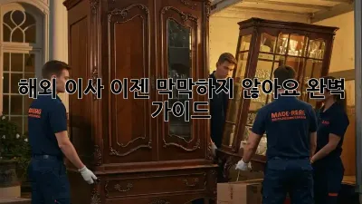 해외 이사, 이젠 막막하지 않아요! 완벽 가이드