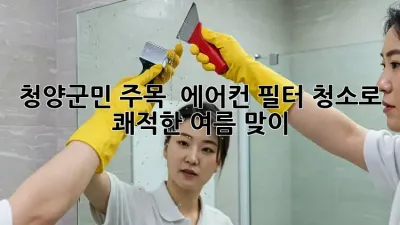 청양군민 주목! ✨ 에어컨 필터 청소로 쾌적한 여름 맞이!
