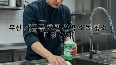부산 개금동 호텔🏨 완벽 소독 청소✨ 비법 공개!
