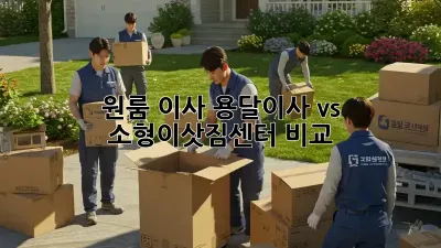 원룸 이사? 용달이사 vs 소형이삿짐센터 비교!