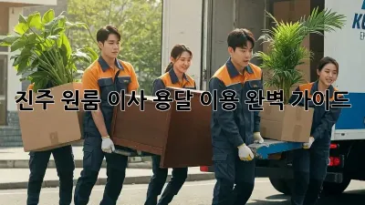 진주 원룸 이사, 용달 이용 완벽 가이드!