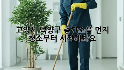 고양시 덕양구 층간소음? 먼지 청소부터 시작해봐요!
