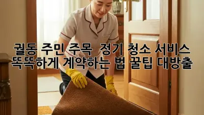 💖 궐동 주민 주목! ✨ 정기 청소 서비스 똑똑하게 계약하는 법 꿀팁 대방출! 🧹