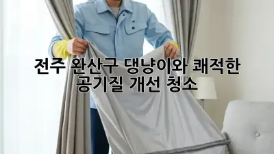 전주 완산구🏡 댕냥이와 쾌적한 공기질 개선 청소 ✨