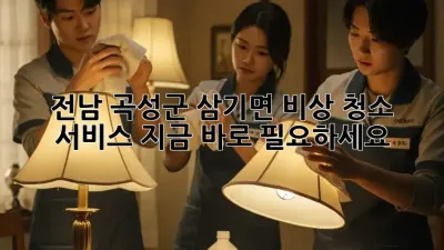 전남 곡성군 삼기면 비상 청소 서비스, 지금 바로 필요하세요?