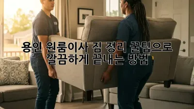 용인 원룸이사, 짐 정리 꿀팁으로 깔끔하게 끝내는 방법 🍯