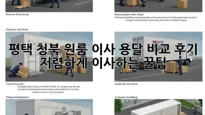 평택 청북 원룸 이사, 용달 비교 후기: 저렴하게 이사하는 꿀팁!