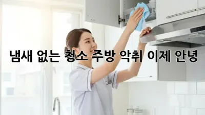 냄새 없는 청소: 주방 악취, 이제 안녕!