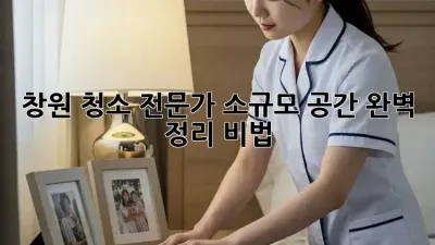 창원 청소 전문가: 소규모 공간 완벽 정리 비법