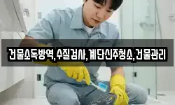 건물소독방역,수질검사,계단신주청소,건물관리