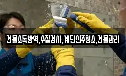 건물소독방역,수질검사,계단신주청소,건물관리