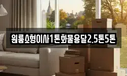 원룸소형이사1톤화물용달2.5톤5톤