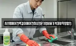 시스템에어컨벽걸이에어컨청소전문기업비용가격대량작업할인