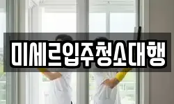 미세르입주청소대행