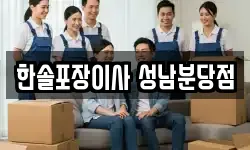 한솔포장이사 성남분당점