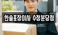 한솔포장이사 수정분당점