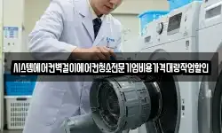 시스템에어컨벽걸이에어컨청소전문기업비용가격대량작업할인