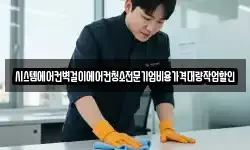 시스템에어컨벽걸이에어컨청소전문기업비용가격대량작업할인