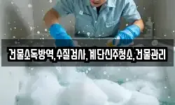 건물소독방역,수질검사,계단신주청소,건물관리
