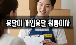 봉달이 개인용달 원룸이사