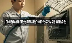 에어컨청소에어컨설치해체철거에어컨수리누수물샘가스충전