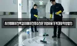 시스템에어컨벽걸이에어컨청소전문기업비용가격대량작업할인