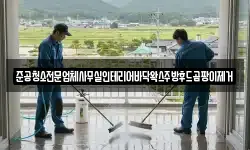 준공청소전문업체사무실인테리어바닥왁스주방후드곰팡이제거
