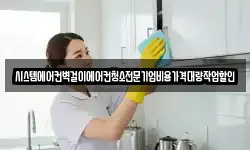 시스템에어컨벽걸이에어컨청소전문기업비용가격대량작업할인