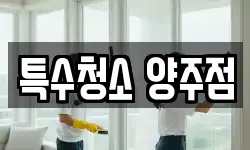 특수청소 양주점