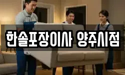 한솔포장이사 양주시점