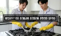 체인지911스타.싱크볼교체.싱크대리폼.상판연마.입주청소