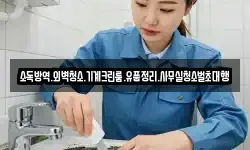 소독방역.외벽청소.기계크린룸.유품정리.사무실청소벌초대행