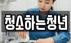 청소하는청년