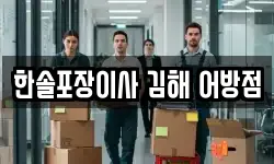 한솔포장이사 김해 어방점