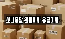 쏘니용달 원룸이사 용달이사