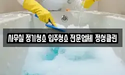 사무실 정기청소 입주청소 전문업체 정성클린