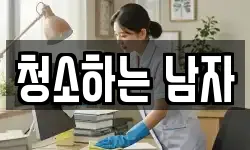 청소하는 남자