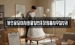 개인용달이사화물일반포장원룸사무실보관