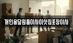 개인용달원룸이사이삿짐포장이사