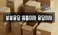 붕붕용달 원룸이사 용달이사