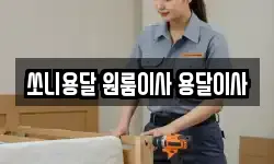 쏘니용달 원룸이사 용달이사