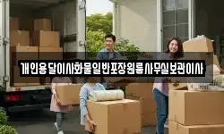개인용달이사화물일반포장원룸사무실보관이사