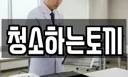 청소하는토끼