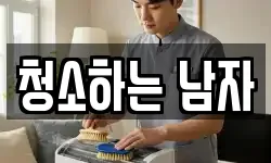 청소하는 남자