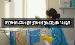 싱크대막힘하수구막힘뚫음변기막힘배관청소고압세척24시출동
