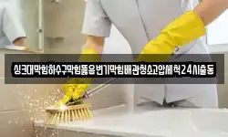 싱크대막힘하수구막힘뚫음변기막힘배관청소고압세척24시출동