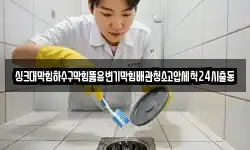 싱크대막힘하수구막힘뚫음변기막힘배관청소고압세척24시출동
