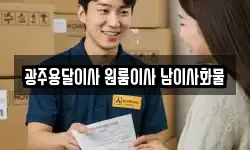 광주용달이사 원룸이사 남이사화물
