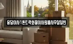용달이사1톤트럭화물이사원룸사무실일반