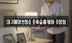 대구에어컨청소 초록숲홈케어 수성점